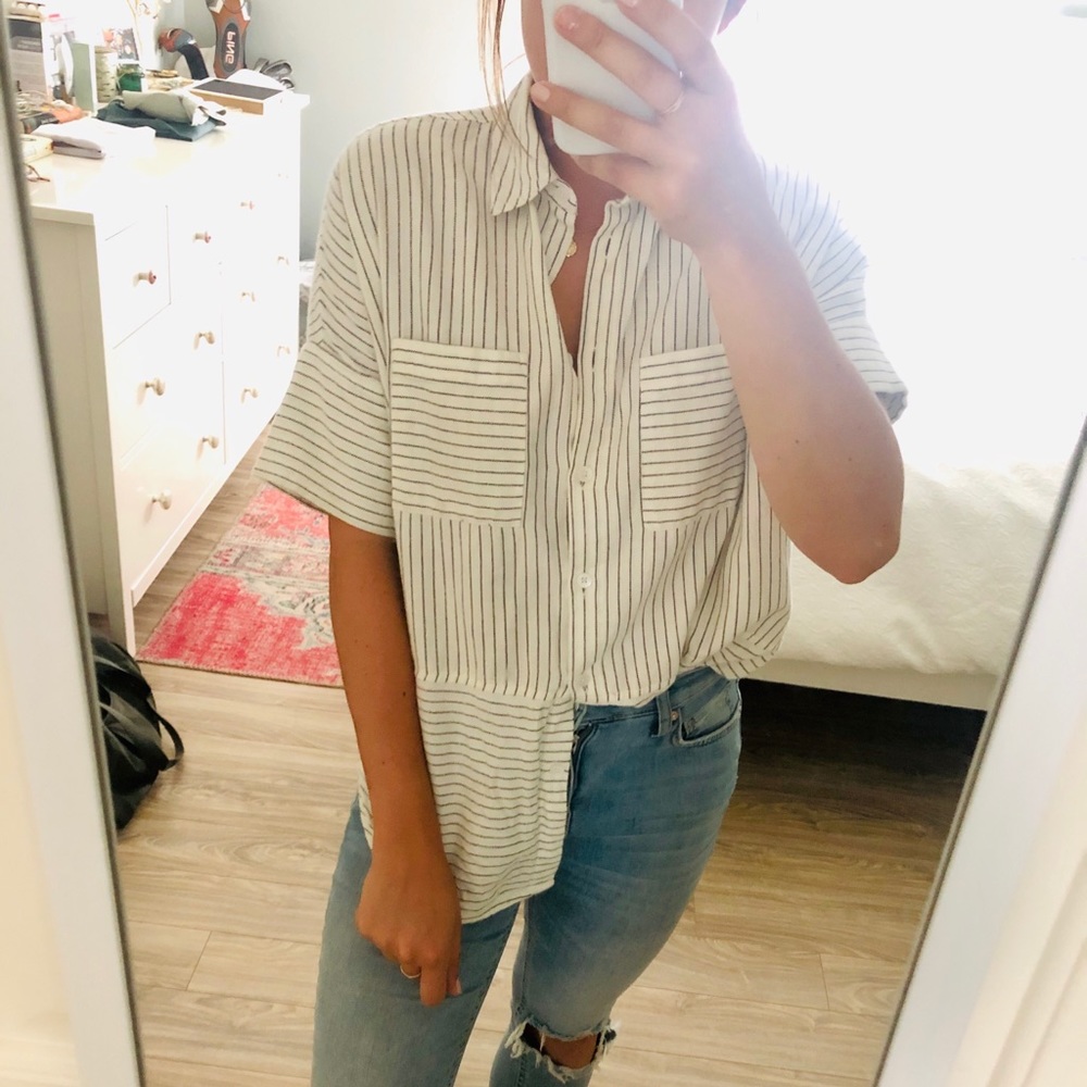 Madewell Striped Button Up